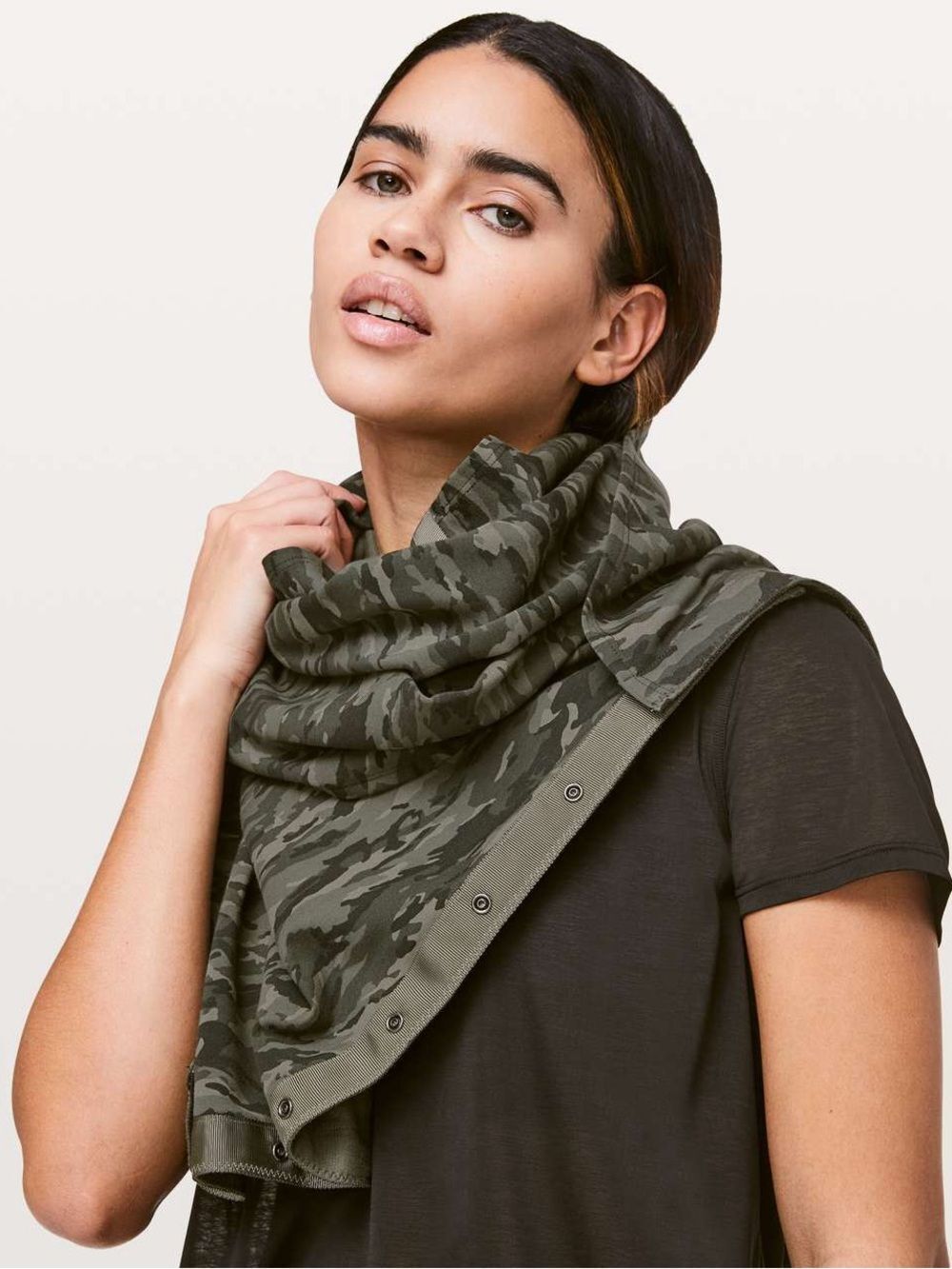 Lululemon Vinyasa Scarf *Cotton Evergreen Camo Green Multi